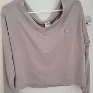 PINK Off shoulder crop top